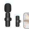 PULUZ Wireless Lavalier Noise Reduction Reverb Microphone for 8-Pin Device, Support Phone Charging