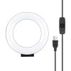 PULUZ 4.7 inch 12cm Curved Surface USB White Light LED Ring Selfie Beauty Vlogging Photography Video Lights