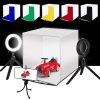 PULUZ 30cm Folding Portable Ring Light Photo Lighting Studio Shooting Tent Box Kit with 6 Colors Backdrops (Black, White, Yellow, Red, Green, Blue), Unfold Size: 31cm x 31cm x 32cm