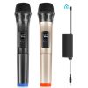 PULUZ 1 To 2 UHF Wireless Dynamic Microphones with LED Display, 3.5mm Transmitter