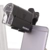 60X-100X Times Phone Microscope Clip Magnifying Jewelry Loupe With LED Light