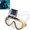 Water Sports Diving Equipment Diving Mask Swimming Glasses with Mount for GoPro Hero12 Black / Hero11 /10 /9 /8 /7 /6 /5, Insta360 Ace / Ace Pro, DJI Osmo Action 4 and Other Action Cameras