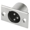 XLR 3 Pin Male Metal Chassis Mount Connector with Locking