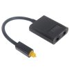 EMK Digital Toslink Optical Fiber Audio Splitter 1 to 2 Cable Adapter for DVD Player