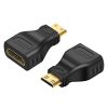 Gold Plated Mini HDMI Male to HDMI 19 Pin Female Adapter