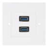 Dual USB 3.0 Female Plugs Home Wall Charger Plate Wall Plate Panel