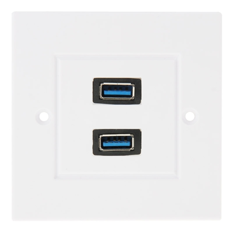 Dual USB 3.0 Female Plugs Home Wall Charger Plate Wall Plate Panel