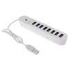 8 Ports USB 2.0 Portable Oval Hub, Length: 50cm
