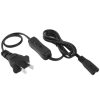 2 Prong Style US Plug AC Power Cord with 304 Switch, Length: 1.5m