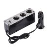 WF-0096 Triple Socket 12V/24V Car Cigarette Lighter USB Power