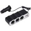 WF-0120 12V / 24V 3 Way Triple Sockets USB Car Cigarette Lighter Socket Splitter Charger