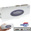 Hi-speed USB 2.0 Docking Station with 8 Ports (2xUSB 2.0 + PS2 Mouse + PS2 Keyboard + RS232 + DB25 + LAN + Upstream),Black