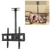32-70 inch Universal Height & Angle Adjustable Single Screen TV Wall-mounted Ceiling Dual-use Bracket, Retractable Range: 0.5-2m