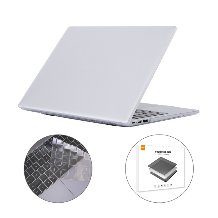 ENKAY for Huawei MateBook D 14 / Honor MagicBook 14 US Version 2 in 1 Crystal Protective Case with TPU Keyboard Film