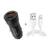 P21 Portable PD 20W + QC3.0 18W Dual Ports Fast Car Charger with USB to Type-C Cable Kit