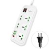 T17 3000W High-power 24-hour Smart Timing Socket QC3.0 USB Fast Charging Power Strip Socket , Cable Length: 2m, US Plug