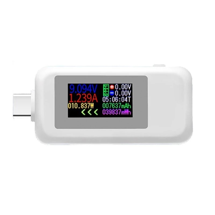 KWS-1902C Color Type C USB Tester Current Voltage Monitor Power Meter Mobile Battery Bank Charger Detector