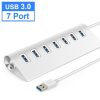 7301 7 Port USB 3.0 HUB 5Gbps High Speed Power Adapter