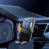C9 Car Wireless Charger Phone Holder Infrared Auto-Clamping Metal Phone Mount Car Charger