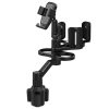 D04 Wth 2 Coffee Cup Car Cup Holder Adjustable Rotating Cell Phone Car Mount Holder