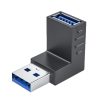 ENKAY USB 3.0 Adapter 90 Degree Angle Male to Female Combo Coupler Extender Connector