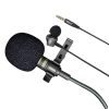 JMARY MC-R5 Lavalier 3.5mm Port Wired Microphone With Sound Monitoring Earphone, Length: 3m