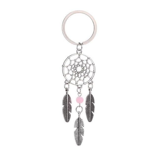 2 PCS Fashion Simple Dream Catcher Series Beads Keychain