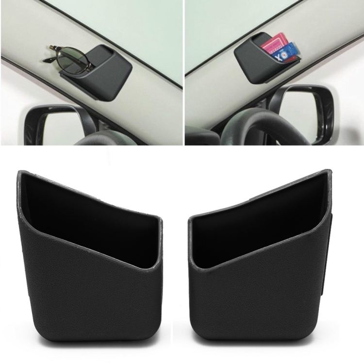 2 PCS Universal Car Accessories Glasses Organizer Storage Box Holder Black