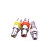 10 PCS RCA Female to Female Straight-through Head AV Lotus Butt Joint Extension Head Audio and Video Adapter, Color Random