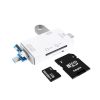 2 PCS Type-C & Micro USB & USB 2.0 3 in 1 Ports Multi-function Card Reader, Support U Disk / TF / SD