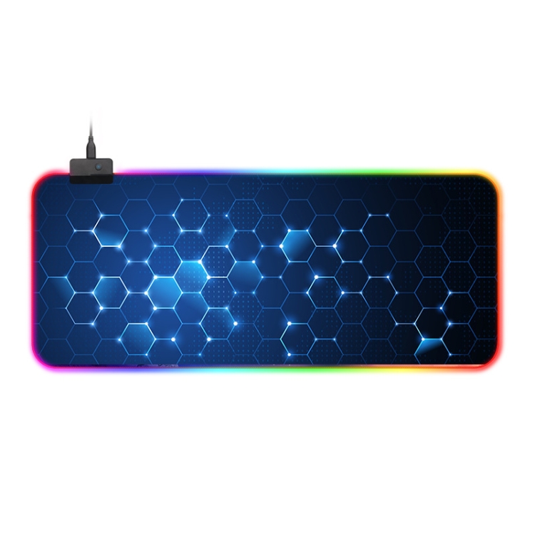 Rubber Gaming Waterproof RGB Luminous Mouse Pad with 14 Kinds of Lighting Effects, Size: 800 x 300 x 4mm