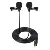 Wired Lavalier Microphone Condenser Double Head Microphone Two People Live Mobile Phone K Song Microphone