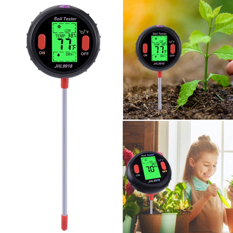 Five-In-One Soil Meter PH Humidity Temperature Photometry Detector PH Photometry Multifunctional Detector