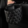 Car Seat Back Storage Bag Personality Diamond-Studded Car Storage Net Bag Car Multi-Function Storage Bag