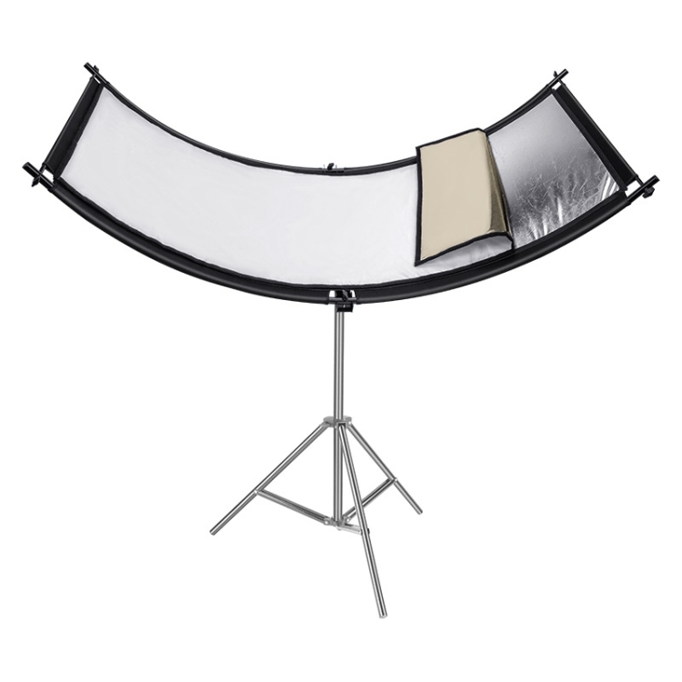 FOMITO U-Shaped Curved Photo Studio Reflector Board 4 In 1 Gold Silver White Black Reflective Board