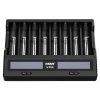 XTAR 8-Slot Battery Charger LCD Display Charger QC3.0 Type C Fast Charger for 21700 / 18650 Battery