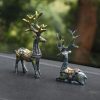 2 Pairs R-8820 Car Ornaments Car Home Safe Deer Decorations