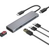 T1901 Type-C Docking Station Multifunction Adapter HD Media Interface + RJ45 + USB3.0 X 2 + SD + TF Multifunction Hub