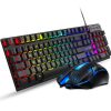 FOREV FV-Q305S Colorful Luminous Wired Gaming Keyboard and Mouse Set