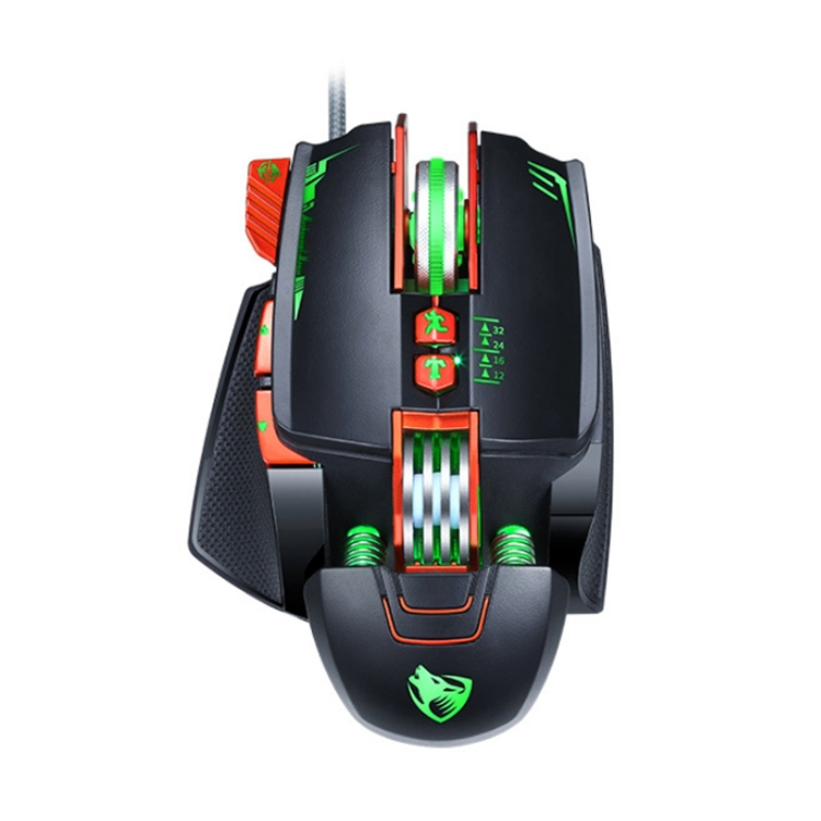T-WOLF V9 8 Keys 3200 DPI Gaming Macro Definition Mechanical Wired Mouse