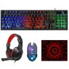LD-126 4 in 1 Luminous Keyboard + Mouse + Earphone + Mouse Pad Set
