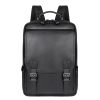Casual Business Cowhide Leather Backpack Laptop Bag For Men