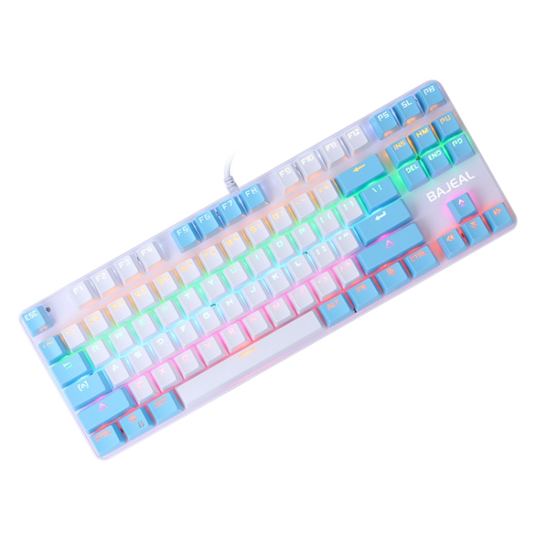 BAJEAL K100 87 Keys Green Shaft Wired Mechanical Keyboard, Cable Length: 1.6m