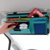 DE RAN FU Car Shade Glasses Box Storage Bag Car Flip Fur Glue Box Zipper Card Bag