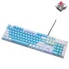 ZIYOU LANG K1 104 Keys Office Punk Glowing Color Matching Wired Keyboard, Cable Length: 1.5m