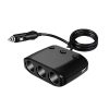 3 in 1 120W Car Cigarette Lighter Independent Switch Dual USB Charger