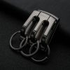 HONEST 3-ring Car Keychain Waist-hanging Anti-loss Keychain For Men