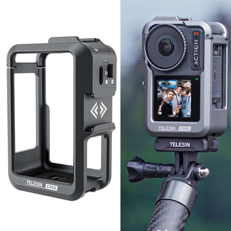 For DJI Osmo Action 3 TELESIN OA-FMS-004 Motion Camera Metal Rabbit Cage Protection Frame