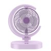 LF-002 Mini USB Rechargeable Light Desktop Fan Rotatable Night Light Silent Fan