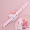 1158 Cartoon Shape Children Watch Fan USB Charging Portable Wrist Mini Fan